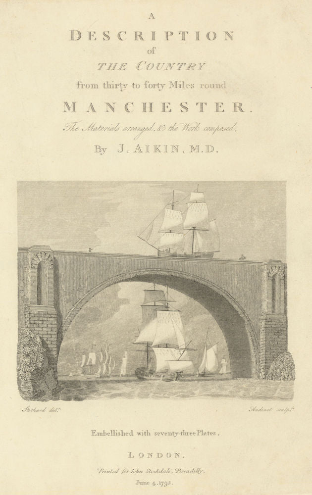 Title page. Description of the Country 30-40 miles round Manchester. Aikin 1795